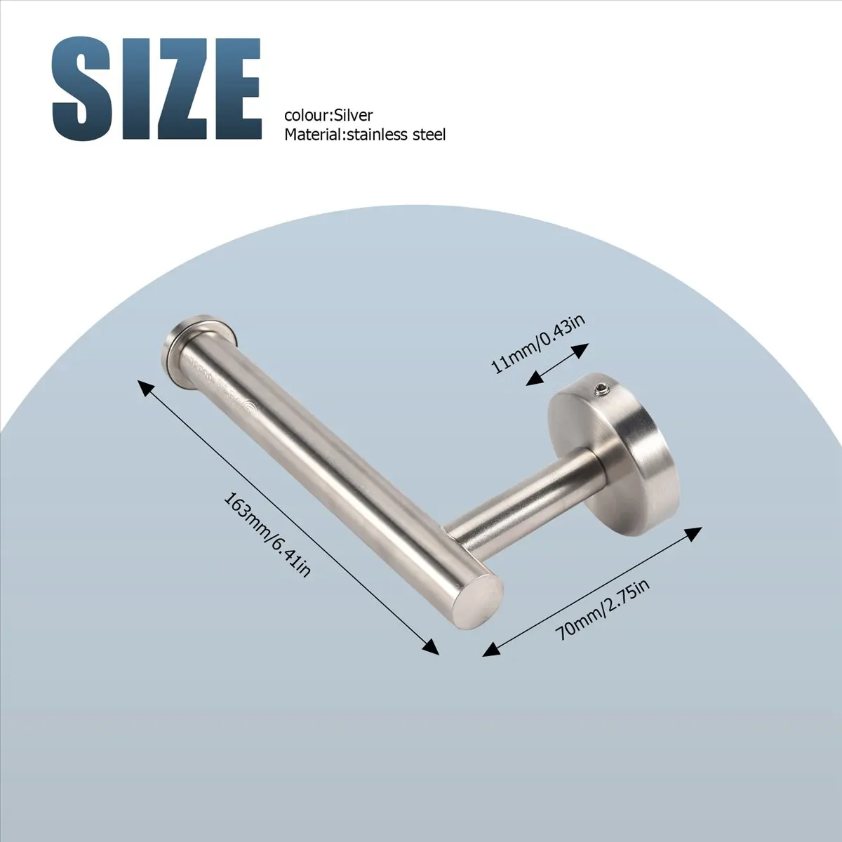 

Limited Stock 304 Stainless Steel Toilet Paper Holder,Round Tissue Holder,Paper Roll Dispenser