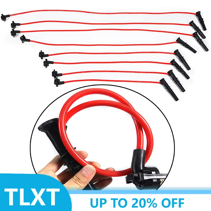 

8Pcs 10.5MM Racing Spark Plug Wires Set For Ford F-150 1979-1995 /Mustang 1964-1995 V8 4.6L