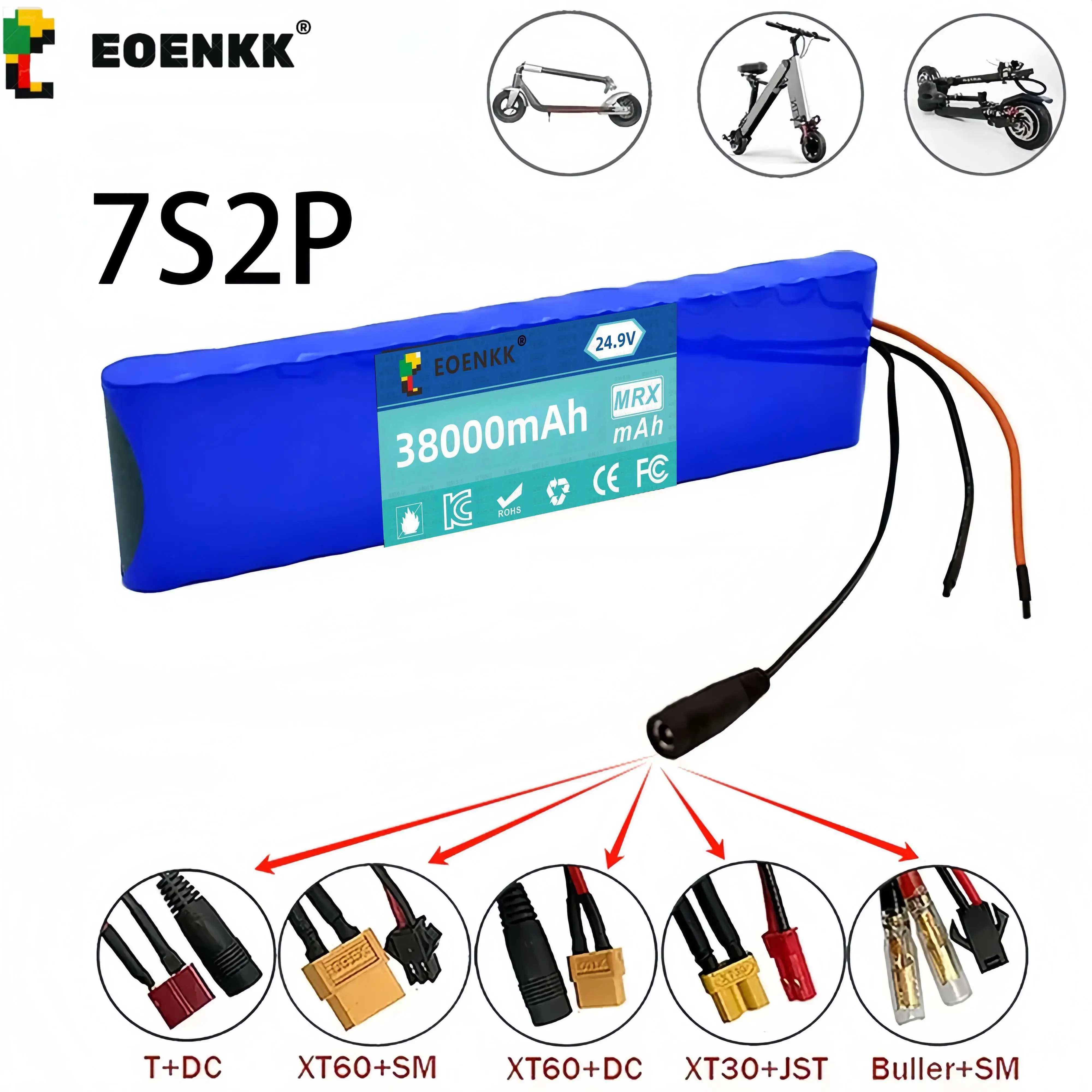 7S2P 29.4V 30000mAh 24v Electric Scooter Battery Lithium Electric Scooter 500W Electric Scooter Battery 24v 7s2p Battery