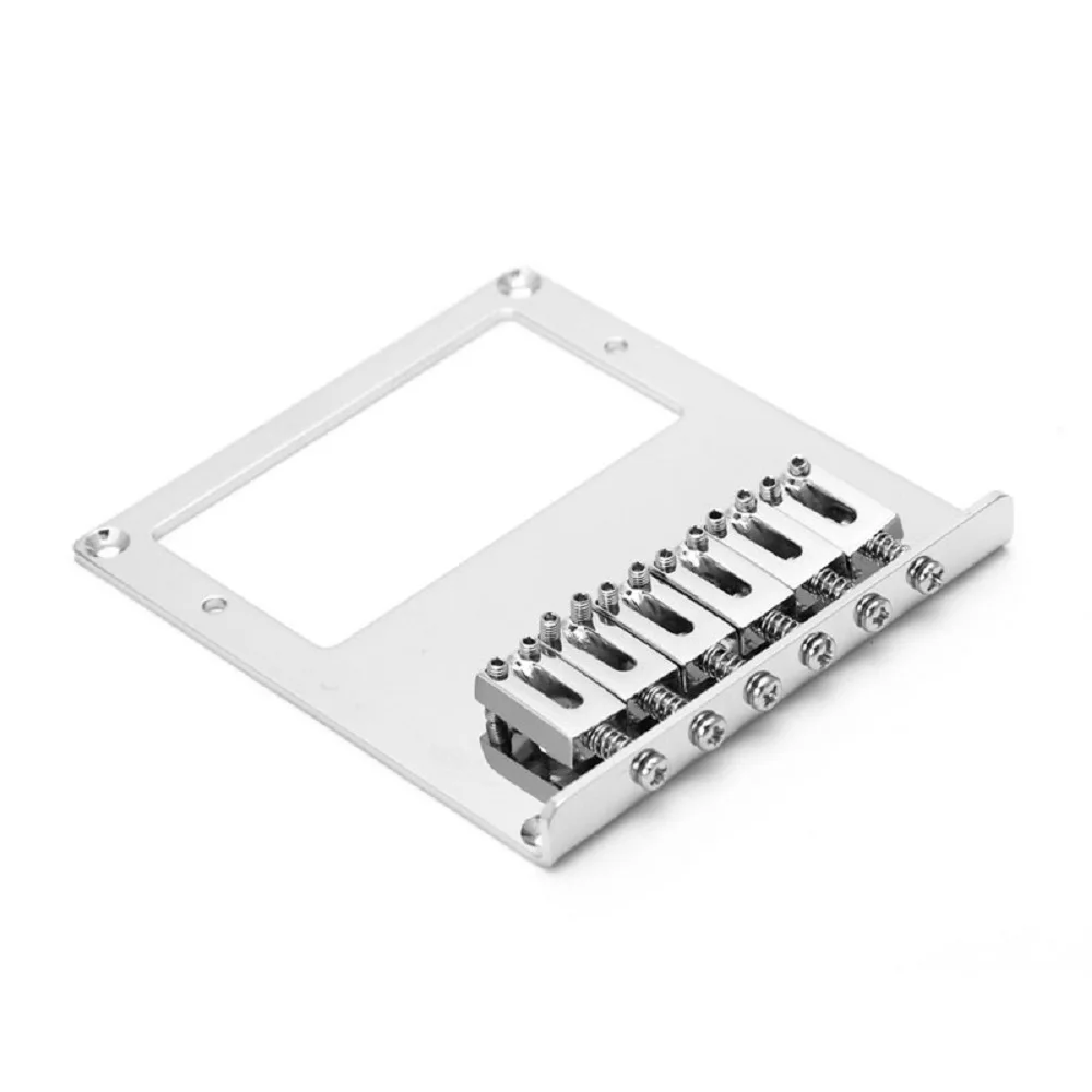 Top-loading 6 cordas fixo hardtail guitarra ponte ajustável selas peças de reposição para tele telecaster guitarra