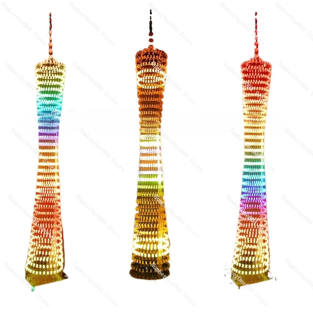 Bluetooth welding kit, colorful Guangzhou Tower, 32 floors, X32 columns, LED light cube, music score, unassembled