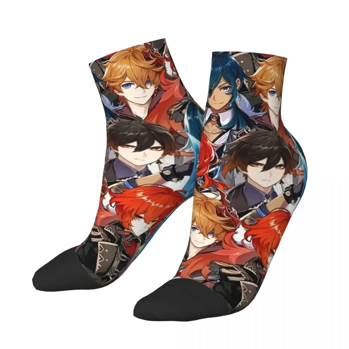 Diluc Genshin Impact Anime Socks Harajuku High Quality Stockings All Season Socks Accessories for Man's Woman's Birthday Present