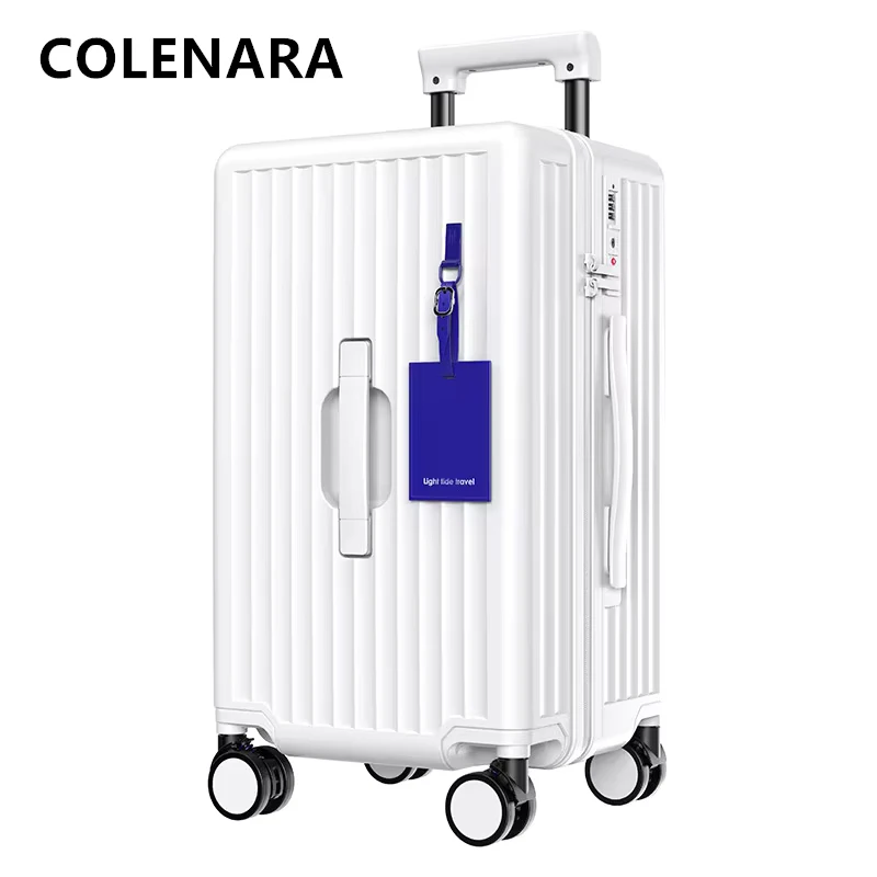 COLENARA Suitcase on Wheels New Men's ABS+PC Boarding Box Large Capacity Trolley Case 20