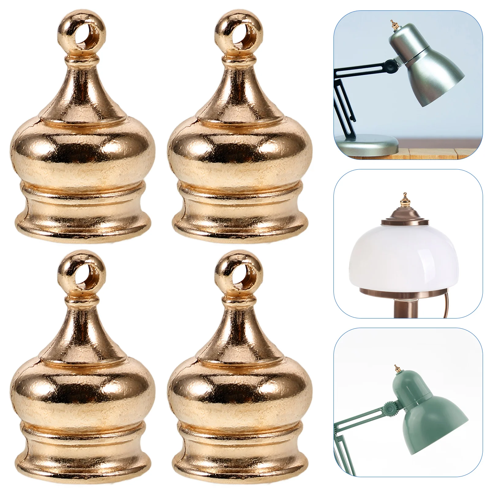 Table Lamp Parts: Set of 10 Decorative Lamp Finials for Lamps Rose Gold Lamp Cap Replacement Versatile and Stylish