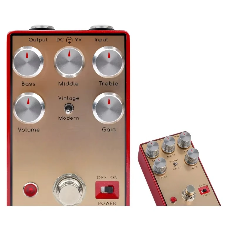 Distortion 2 Modes Vintage Modern British Blues Hard Rock Guitar Effect Pedal with Tone Metal