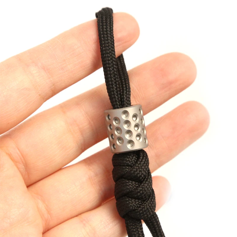 Cylinder Stainless Steel Knife Drop Pendant Adult Fidget Toy Paracord Rope Decompression Toys Edc Key Chain Flashlight Accessory