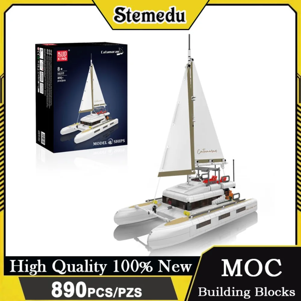 

Mold King 10217, строительный набор для парусника с двойным корпусом, модель ручной работы «сделай сам», обучающая сборная игрушка, коллекционный орнамент