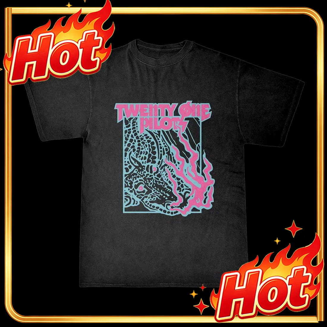 Vintage Casual T-Shirt Twenty One Pilots Band Women Men Short Sleeve Oversized Rapper Hip Hop Punk Street Harajuku Unisex Tees