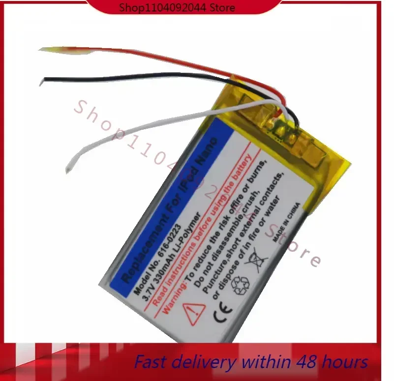 

Сменный аккумулятор емкостью 330 мАч 616-0223 для iPod Nano1, 1-го поколения, MP3, литий-полимерный аккумулятор Nano 1