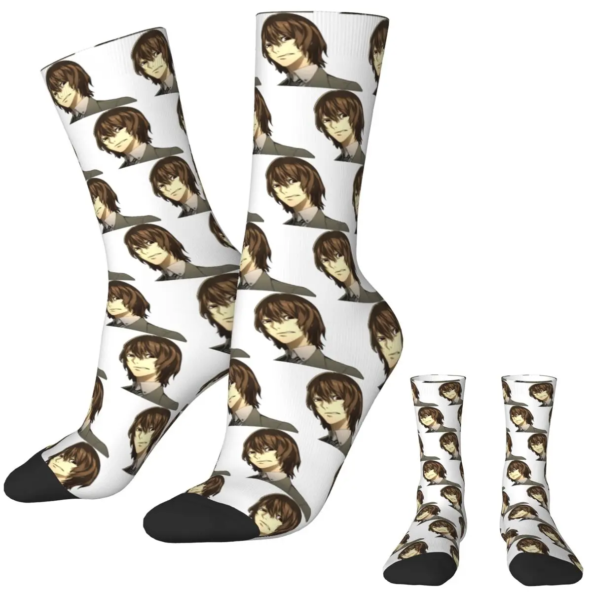 Men Socks The Many Faces Of Goro Akechi (2) Stockings Autumn Harajuku Soft Breathable Socks Printed Running Anti-Slip Socks