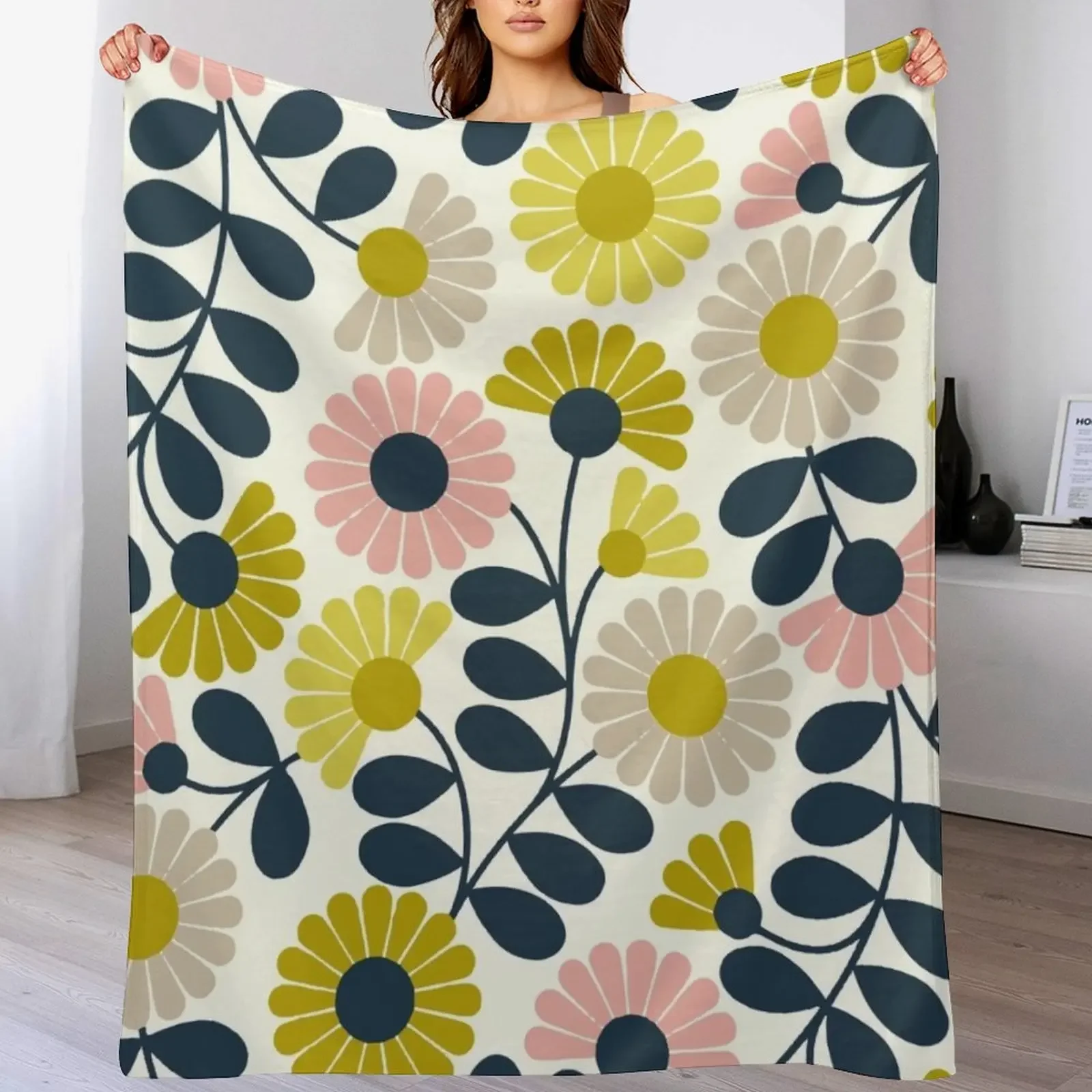 

orla kiely, Kimono ,orla kiely pattern Throw Blanket Soft Warm Blanket Gift for Men Women Adults
