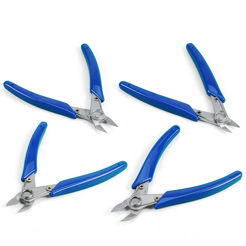5 Inch Precision Diagonal Cutting Pliers, Mini Flush Cut Nippers for Model Trimming, Wire Cutter & Deburring Tool