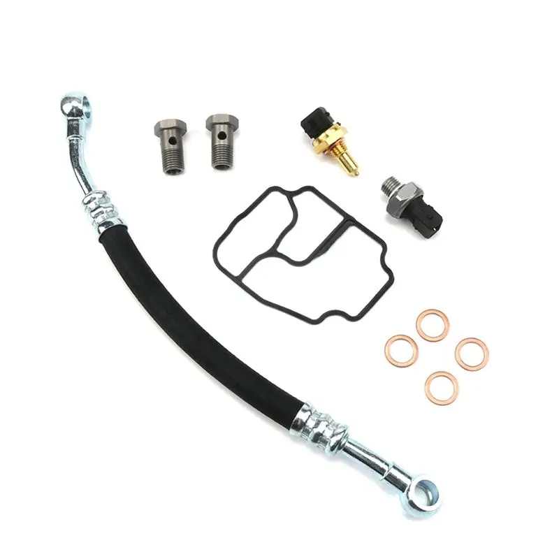 Engine Oil Hose Engine Oil Filter Housing Gasket Kit Accessories 11361705532 For BMW E46 E39 E53 E85 325Ci 530I X5 Z3