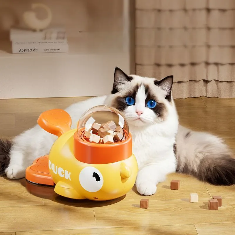 Желтая утка, сублимированная игрушка для кошек