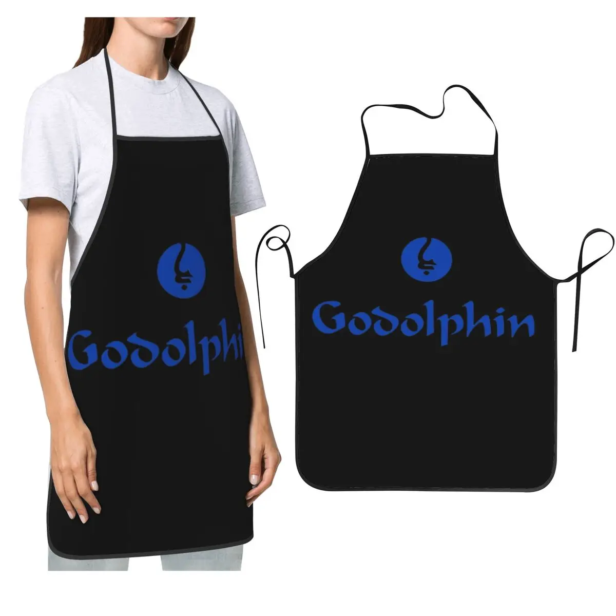 

Фартук Godolphin Racing, шеф-повар, кулинария, кухня, Tablier, водонепроницаемый нагрудник, кухонный сарафан для чистки для женщин и мужчин, живопись