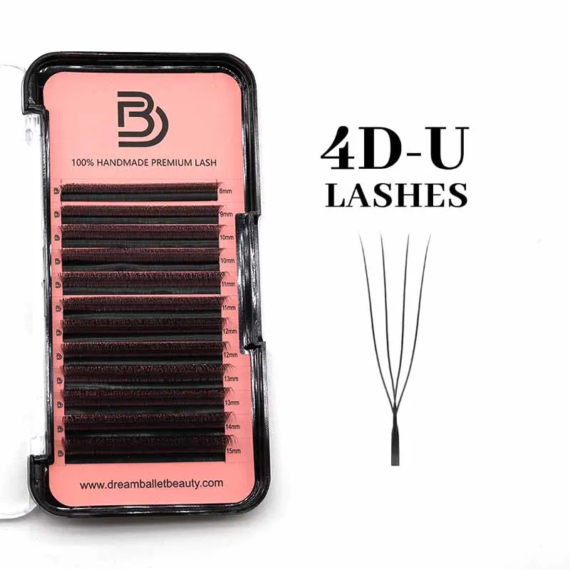 

DREAM BALLET U-shaped 4D Eyelash Extension New Style U Shape W Bloom Lashes Premade Fans Lightweight Fluffy Mink Faux Eye