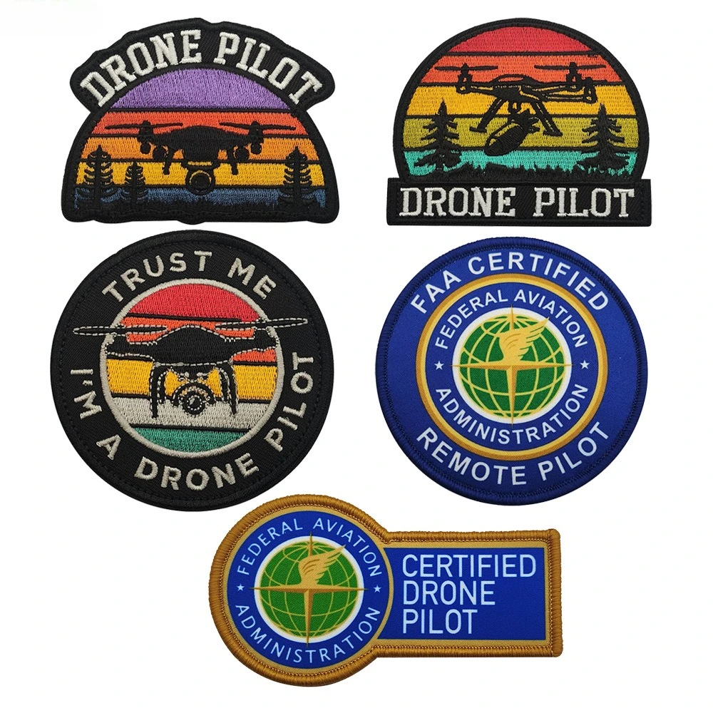 إلى الأمام، لطيف جدًا، البقاء إيجابيًا، رقعة قماش مطرزة بدون طيار FAA بدون طيار، ملصق سحري على ظهره، شارات مطرزة #2