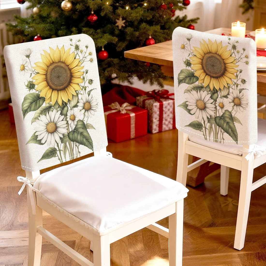 2/4/6pcs/set 45x55cm sunflower Chair Cover Table Decoration Dining Seat Chair Covers Dining Room Bar Party Banquate