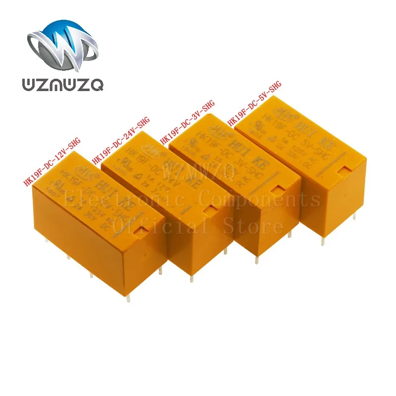 5PCS HK19F-DC5V-SHG HK19F-DC3V-SHG HK19F-DC9V-SHG HK19F-DC12V-SHG HK19F-DC24V-SHG DIP 8Pin HK19F-DC HK19F Relay 3V 5V 9V 12V 24V