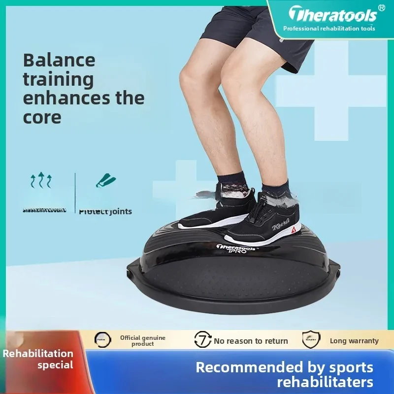 Bola de Equilíbrio Semicircular para Treinamento de Reabilitação, Bosu, para Exercícios de Velocidade e Equilíbrio, Yoga e Exercícios de Pés e Tornozelos