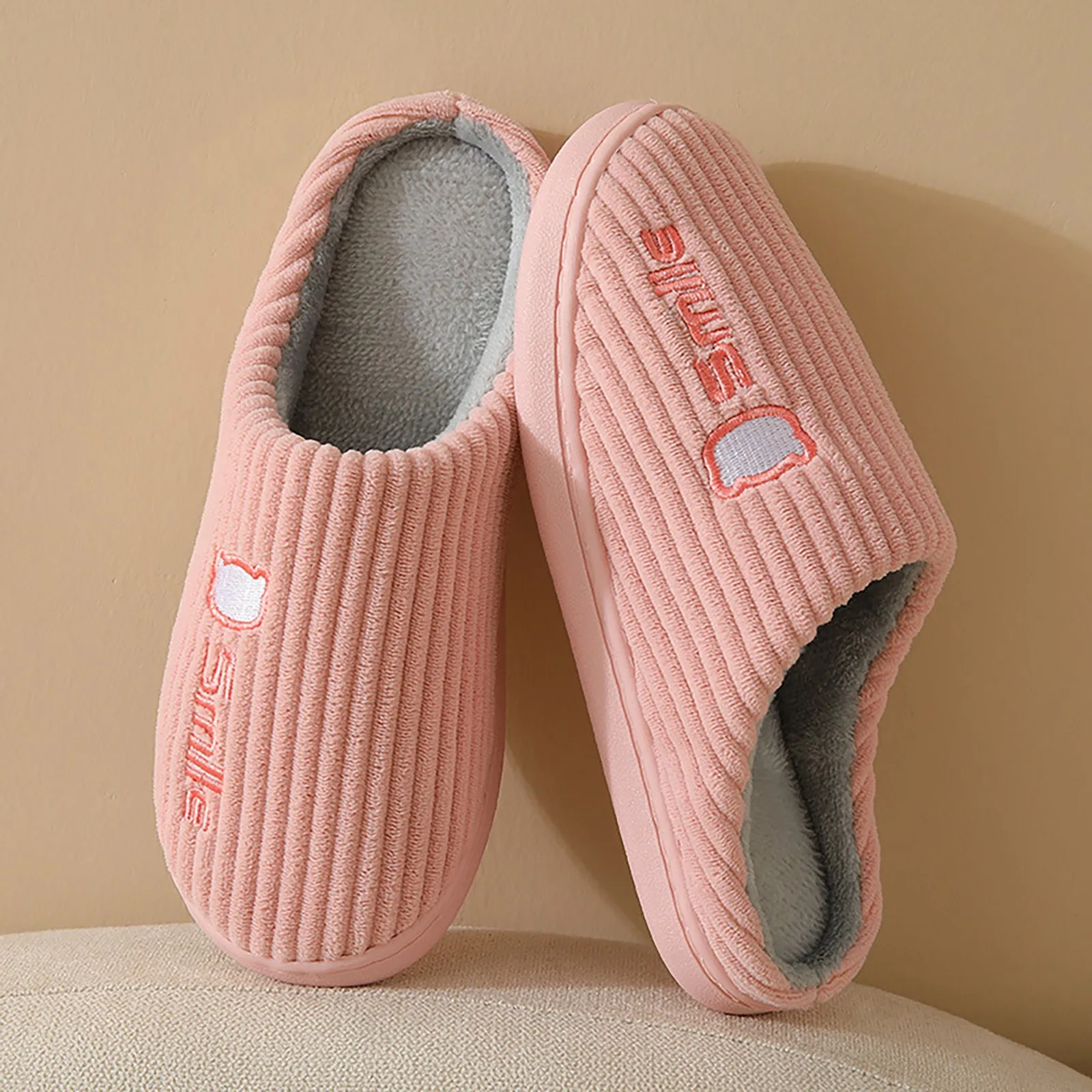 Autumn Winter Shoes Slippers Shoes Home Cotton Slipper Shoes For Women Men\'s Indoor Soled Warm Winter Shoes Woman Warm Slipper