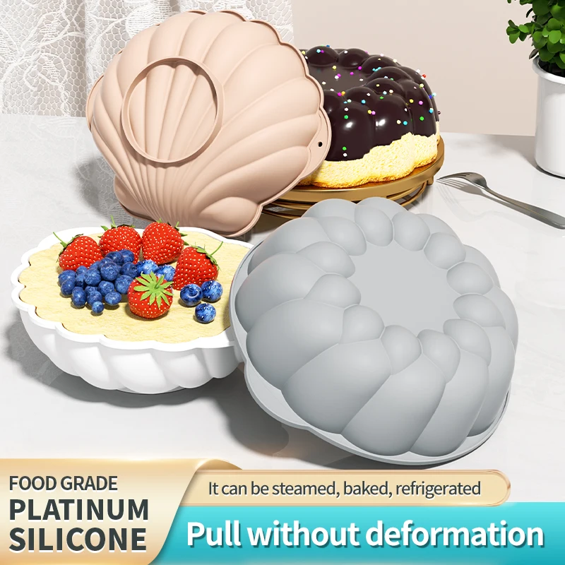 Ocean Shell Shaped Silicone Cake Mold Bread Toast For DIY Kitchen Candy Chocolate Cookie Mould Marine Theme Baking Tray 3D Mold