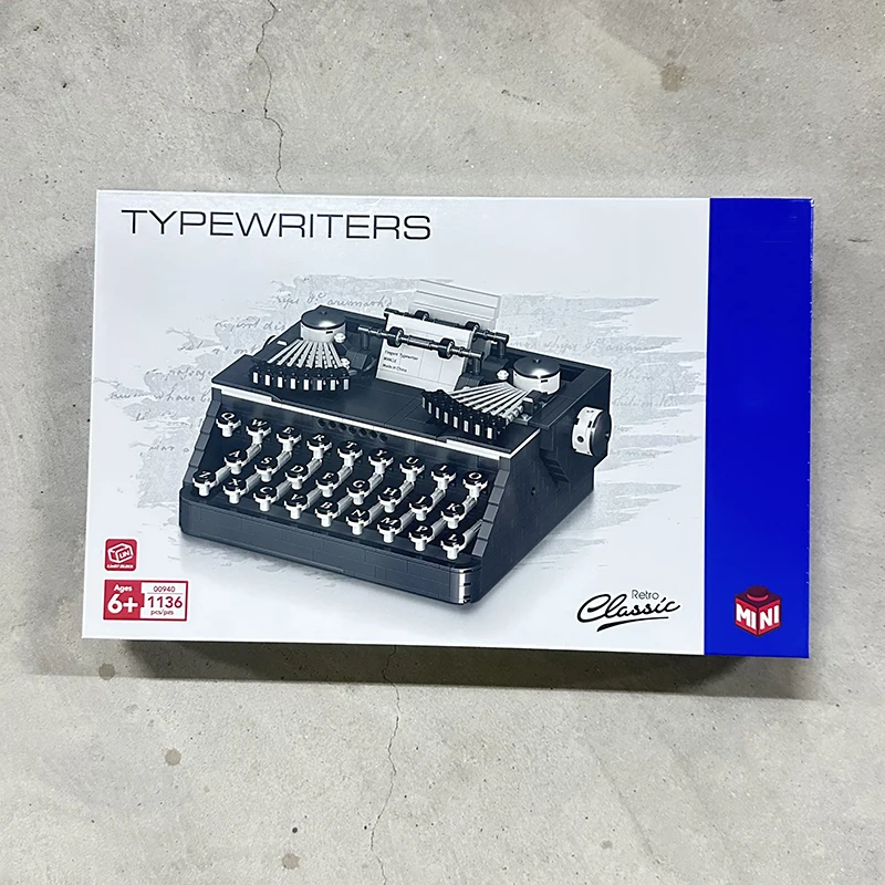 1000+PCS Mini Vintage Typewriter Building Blocks High Difficulty Assembly Desktop Decoration Holiday Gift view 6