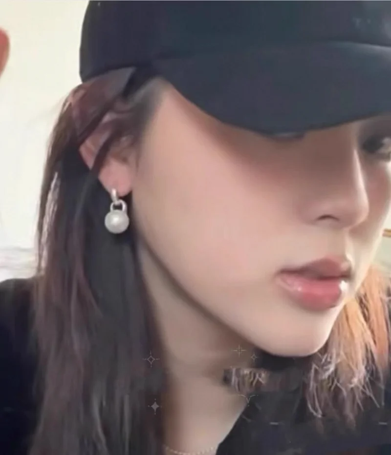 

New Arrivals Natural Fresh water Cultured Pearl White Drop Earrings for Women 925 Sterling Silver Earrings Wedding Jewelry