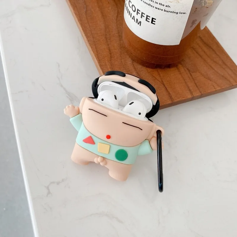 Cartoon Crayon Shinchans Earphone Case for Airpods 4 1 2 3 Anime Silicone Protective Hard Case for Airpods Pro2 Headset Cover view 3