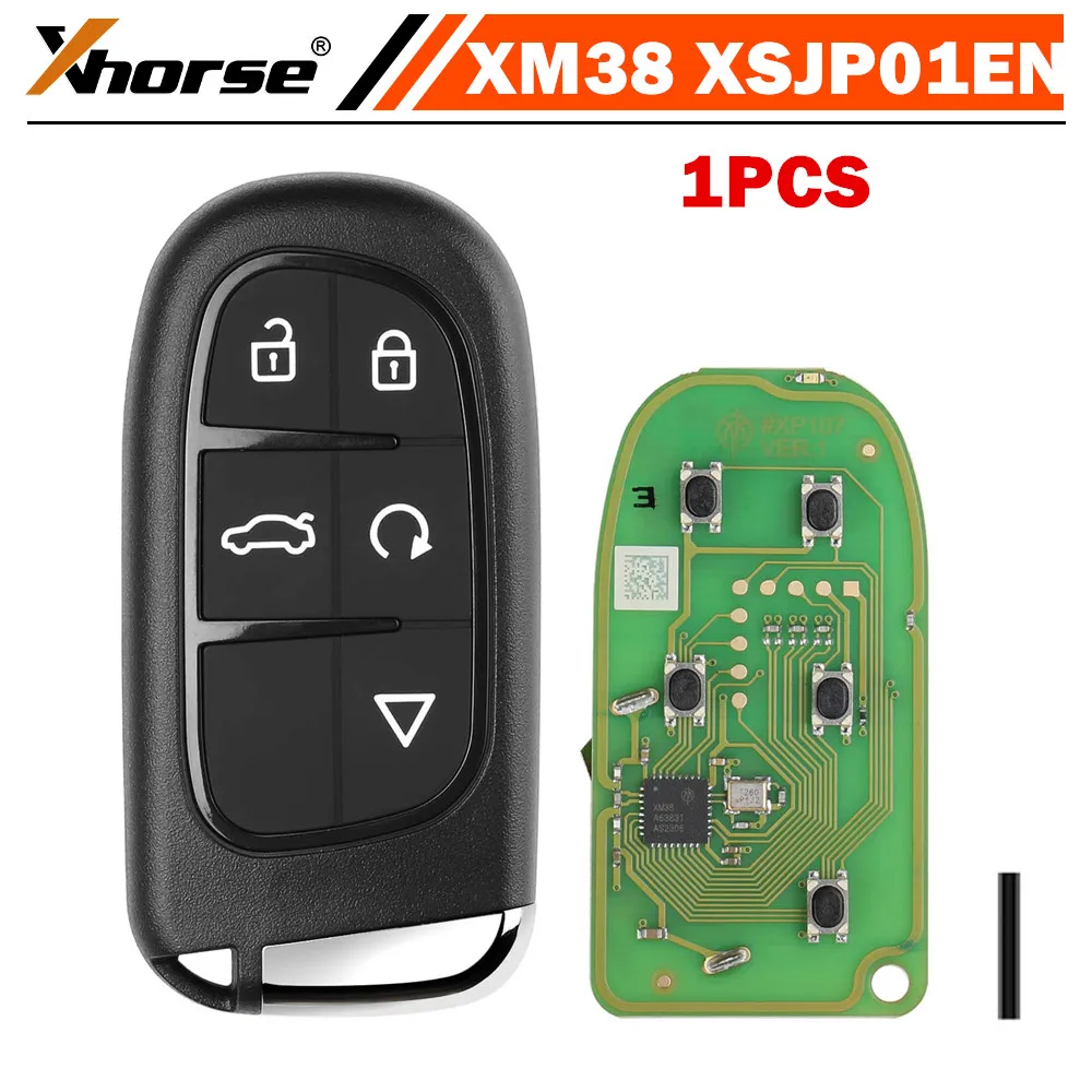 

1PCS Xhorse XSJP01EN XM38 Series Smart Remote Key for Jeep Type 2 Style Universal Smart Key 5 Buttons