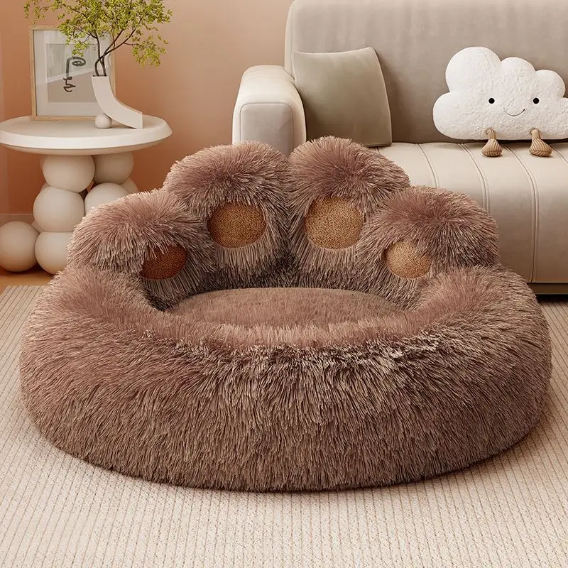 

Large Dog Bed Winter Warm, Extra Thick Soft Cat Dog Bed, Plush Shaggy Mat for Labrador, Heated Pet Bed for Cats Dogs