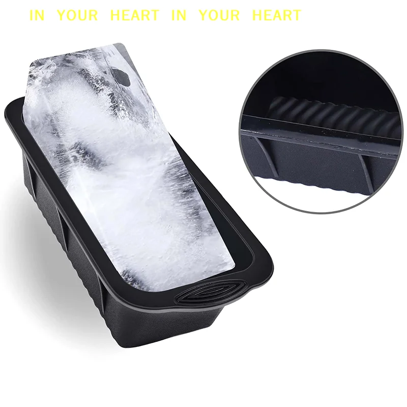 【X】Extra Large Ice Mold Silicone Large Ice Block Mold Ice Cube Maker Reusable Large Ice Cube Tray Ice Bath Chiller For Home