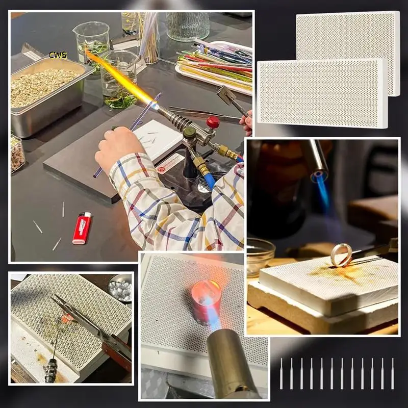 

Honeycomb Welding Plate Rectangular Welding Honeycomb Panel Jewelry Making Tool Set Jewelry Welding