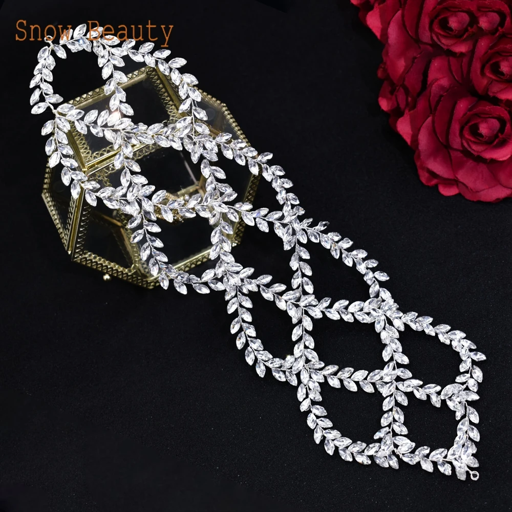 

DZ008 Rhinestone Wedding Headpieces for Women Crystal Bridal Headband Wedding Hair Jewelry for Women and Girls Hair Band Silver