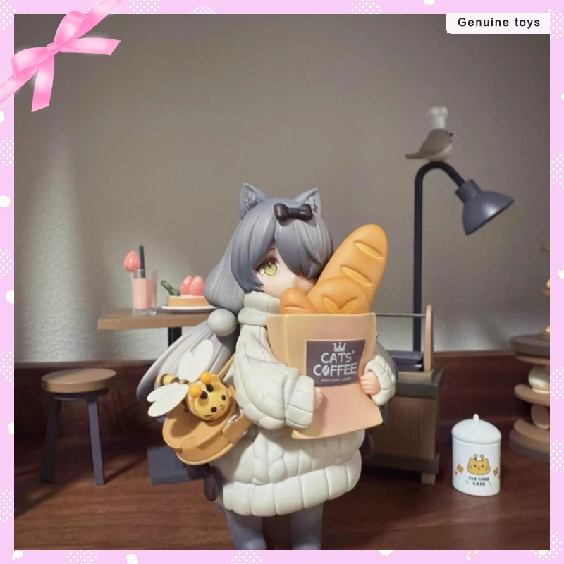 

stock Ribose Dlc Meow Town Series "Bread House" Customer Cat Shop Assistant Cat Cute Q-Version Handmade Cartoon Birthday Gift
