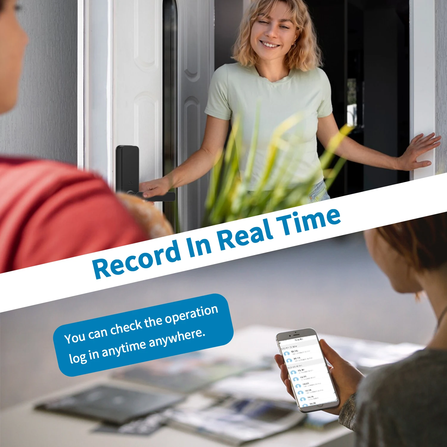 Smart digital electronic door lock TTlock app unlocking semi-automatic smart lock fingerprint lock home apartment lock