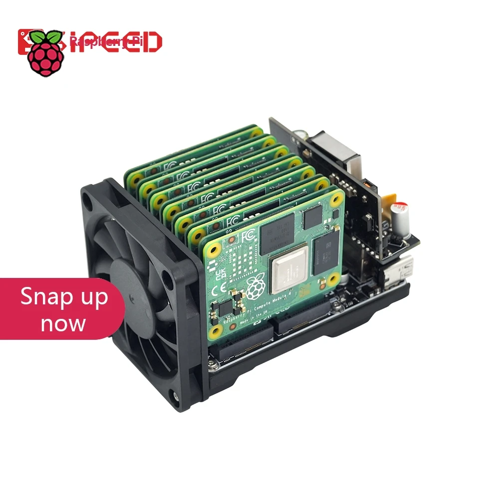 NanoCluster 7-Node CM4/CM5 Compact Mini Server for RPi Cluster, Built for Kubernetes K3S, Edge AI and Homelab Applications