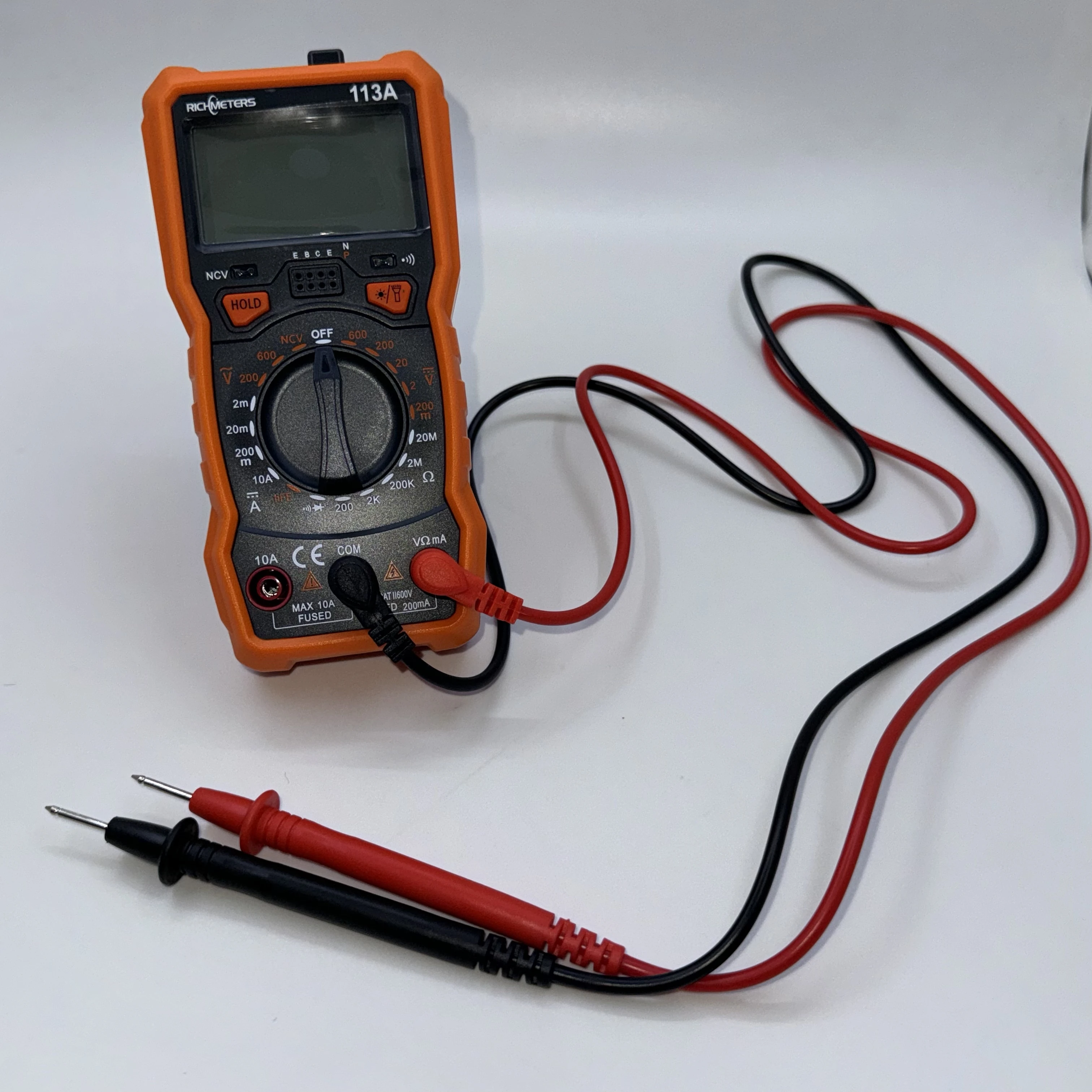 RICHMETERS RM113A NCV Digital Multimeter 2000 Counts Auto Ranging AC/DC Voltage Meter Flash Back Light