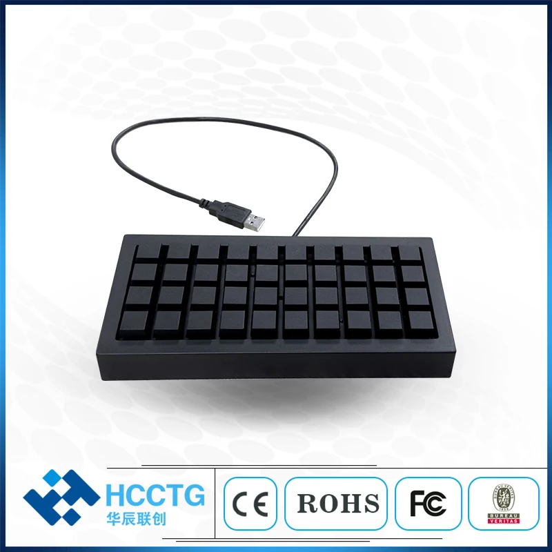 Mobile MSR USB Interface 40Keys Programmable membrane Keyboard KB40M