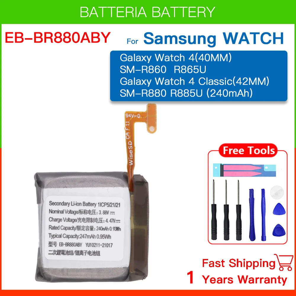 Genuine New Battery For Samsung Galaxy Watch Gear Live/S2 classic/Gear S4/Gear 1/Active 1 2 3/ Watch 3/ Gear S/Gear 2/WATCH 4