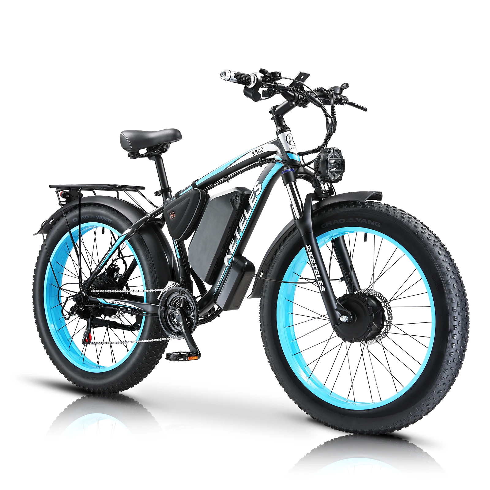 K800 Aluminum Alloy Frame Electric Bike Brushless Motor 23AH Lithium Battery 21-Speed 26