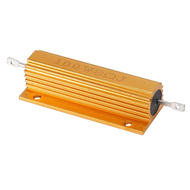 Pro 5X ゴールド アルミニウム クラッド パワー レジスタ 抵抗 100W、8 オーム 8R