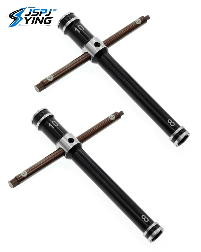 RC Glow Plug Removal Tool 8mm 10mm Cross Wrenches Sleeve 3mm 5mm Hex Screw Driver Spanner Universal RC Car Nitro Engine Repair H