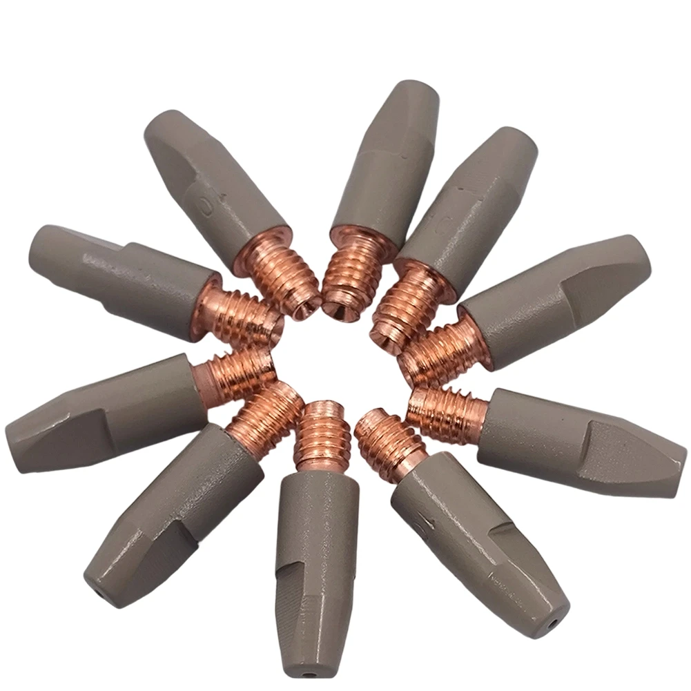 

10PCS Welding Contact Tips 0.8mm, 0.9mm, 1.0mm, 12mm MIG For 24KD Welding Torches Coating Protect Gas Nozzle Tip Accessories