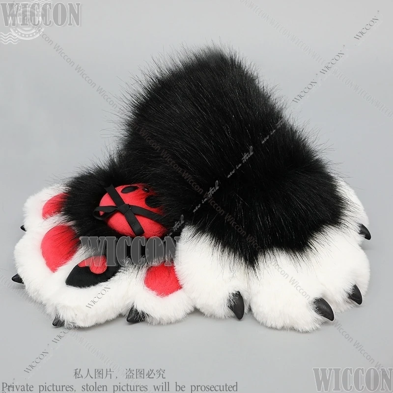 Rękawiczki Furry Claw Cosplay Animal Comic-con Rekwizyty Fursuit Dog Claw Fashion Woman Man Creative Sweet RolePlay Halloween Dostosowane