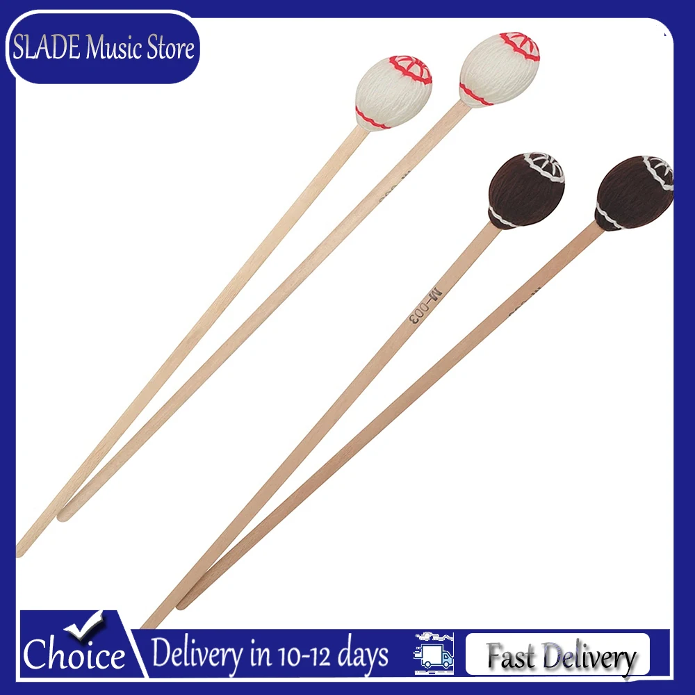 1 Par de Mazos de Marimba, Accesorio de Percusión, Baquetas con Mango de Arce para Xilófono, Glockenspiel, Campanas, Piezas de Instrumentos Musicales
