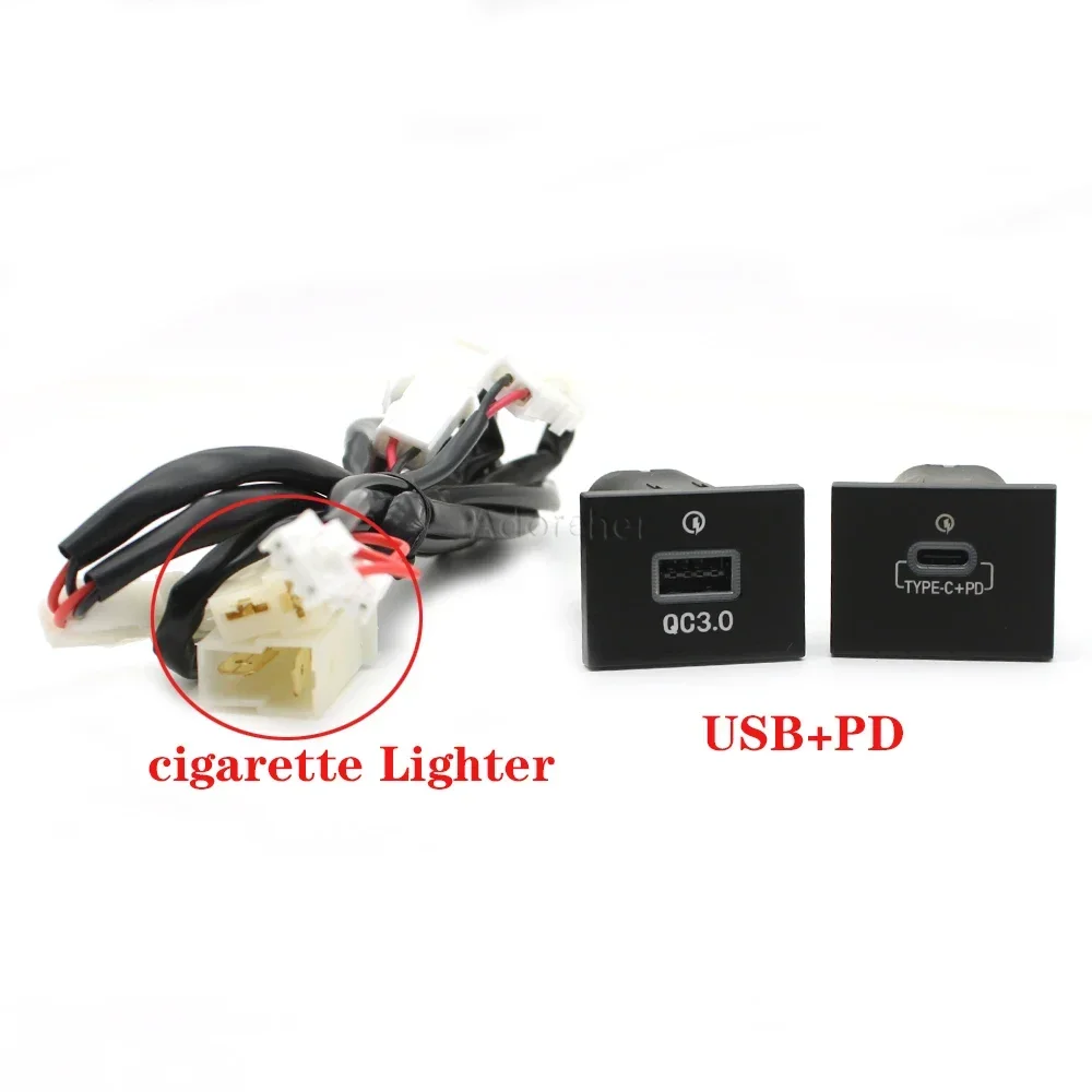 Cargador USB Dual QC3.0 para coche, enchufe de carga rápida, interruptor de toma de corriente, accesorios para Ford Focus 2 Mk2 2004-2010, 1 ud.