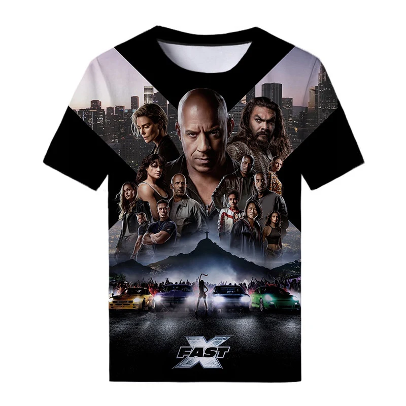 Summer Fast and Furious T-Shirts 3D Printed Streetwear Men Women Fashion Oversized Short Sleeve T Shirt Kids Tees Tops Clothing