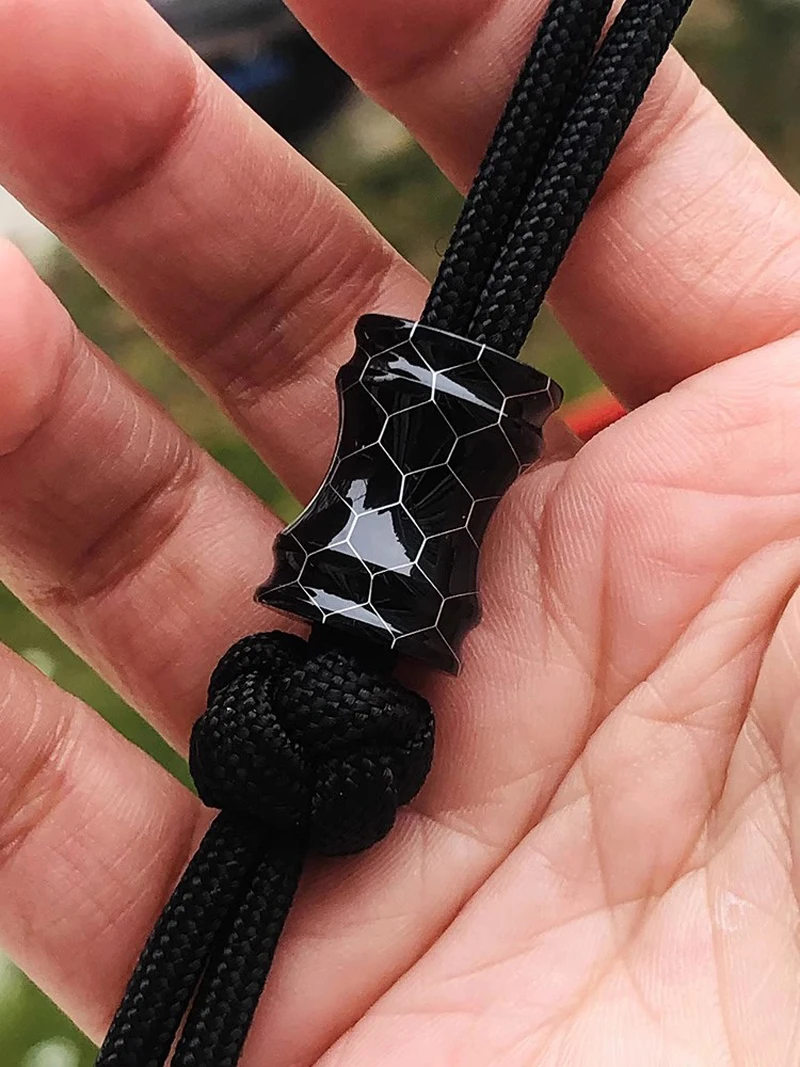 1 قطعة الحبل الراتنج عقد من اللؤلؤ Paracord قلادة سوار صنع حبة EDC DIY بها بنفسك حبة #5