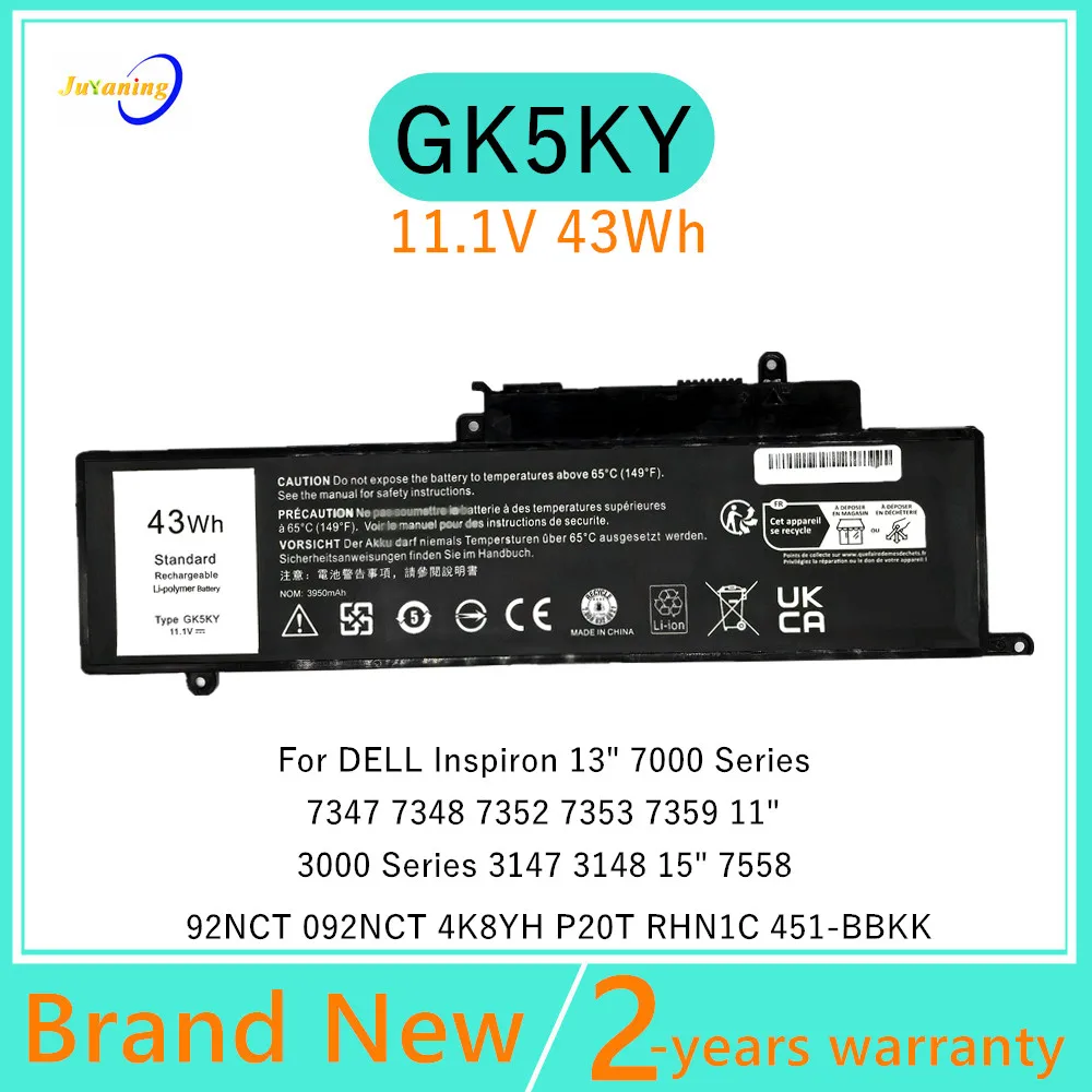 GK5KY 92NCT Laptop battery For Dell Inspiron 11 3000 3147 3148 3152 3153 3157 3158 13 7000 7347 7348 7352 7359 4K8YH P20T RHN1C